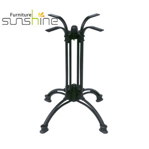 Mesa de jantar moderna preta ferradura pés de metal para mesa