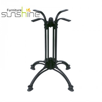 Wholesale Matte Black Coffee Table Leg Round Tube Cross Metal Office Table Leg