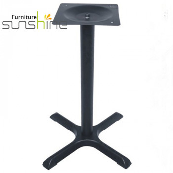 Antique Furniture Legs Iron Round Tube Cross Matte Black Table Legs Table Base