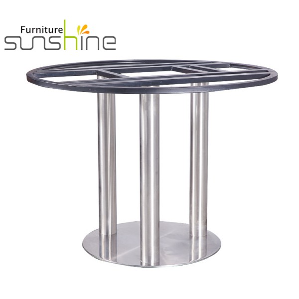 Base de jambe galvanisée par base de table ronde de meubles d'acier inoxydable en métal d'approvisionnement direct d'usine