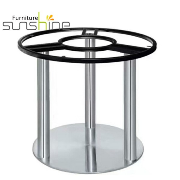 Base de jambe galvanisée par base de table ronde de meubles d'acier inoxydable en métal d'approvisionnement direct d'usine