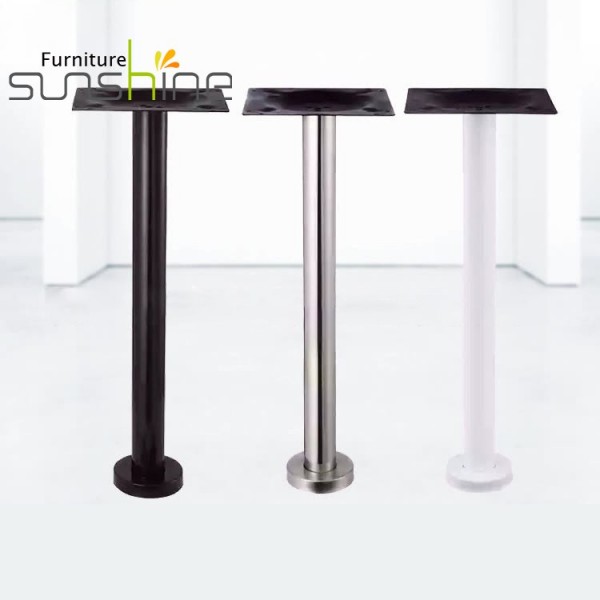 عالية الجودة الفولاذ المقاوم للصدأ الساق موقف واحد جولة قاعدة معدنية استخدام الساق لطاولة مستديرة