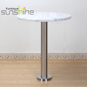 Meja Kaca Meja Kaki Furnitur Tugas Berat Dengan Basis Stainless Steel