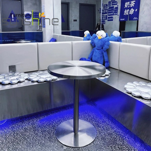 Bases populaires de table de salle à manger de jambes d'acier inoxydable de griffe de conception pour le dessus en verre