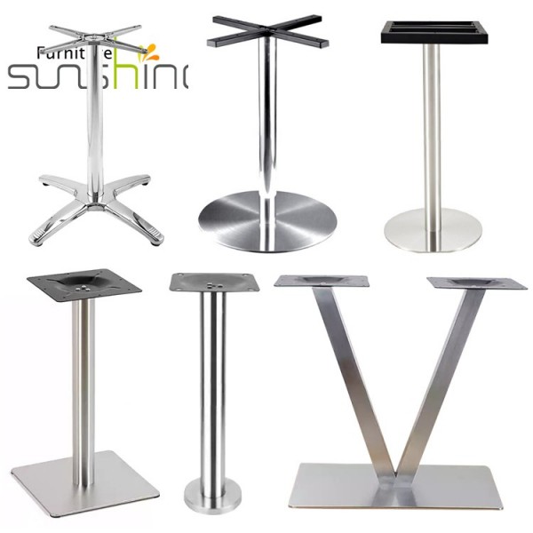 सनशाइन हार्डवेयर टेबल फुट विभिन्न स्टेनलेस स्टील बेस डाइनिंग टेबल सपोर्ट