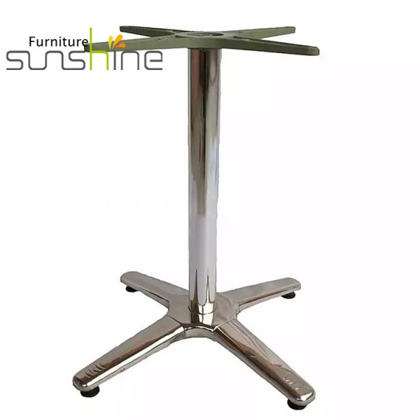 Mesa de metal personalizada para restaurante, cruz, quatro ou três garras, base de mesa