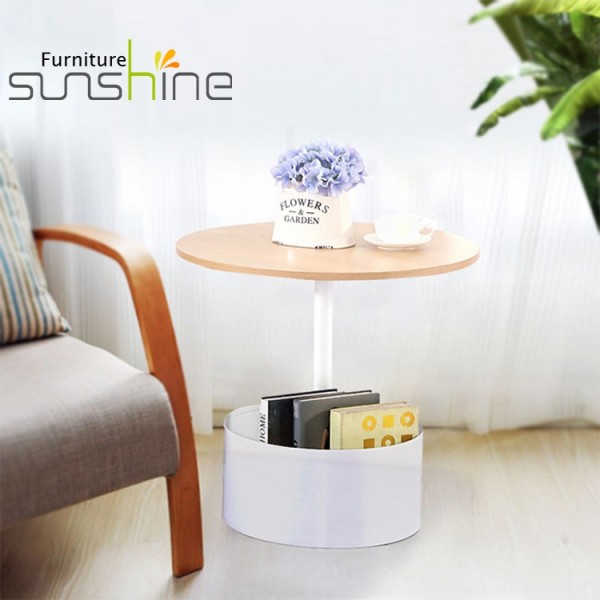 Storage Unique Style Round Tea Table Wrought Iron Round High Coffee Side Table