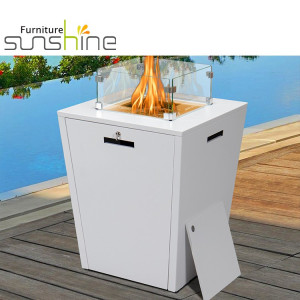 Квадратная яма для костра с пропановым газом Sunshine Table На открытом воздухе Яма для костра с пропановой горелкой из нержавеющей стали