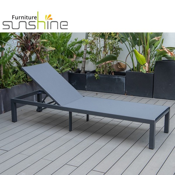Sun Beds Outdoor Furniture Hotel Beach Use For Aluminium Recliner Chair Lounge Chair