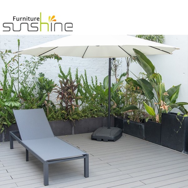 Modern Sun Lounge Perabot Kolam Renang Tekstil Sling Fabric Daybed Outdoor