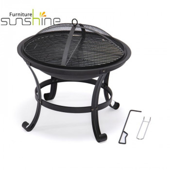 Fogata al aire libre Sunshine, estufa de jardín, forma redonda, quema de madera, naturaleza, fogata sin humo