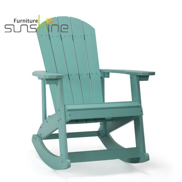 כיסא אדירונדק מודרני מעץ נדנדה מעץ פלסטיק ממוחזר לחוץ