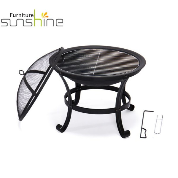 Fireplace Steel Furniture Round Barbecue Cover Heater High Temperature Fire Pit
