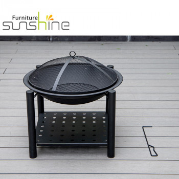 Outdoor Fireplace Dual Purpose Barbecue Stove Firewood Basin Patio Heater Fire Pit