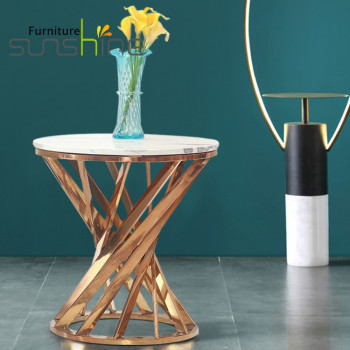 Coffee Table Modern Round Marble Side Table Article Creative Design For Living Room Sofa Corner