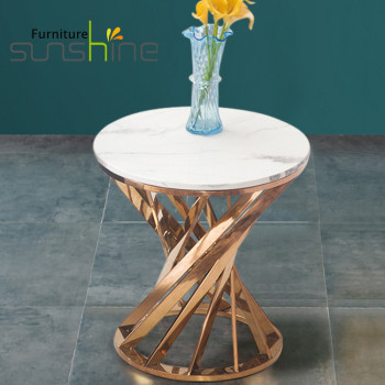 Personalidade moderna design criativo mesa lateral de mármore mesa de centro redonda para sala de estar em casa móveis