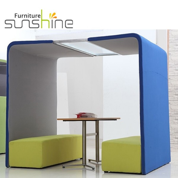 Soundproofing Materials Protect Private Booth Fabric Shape Pods Office Meeting Room With Coffer Desk