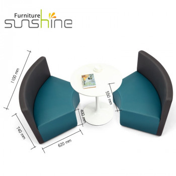 Muebles de sofá cama con forma tallada, sofá de esquina de oficina moderno, combinación de recepción, sofá de oficina