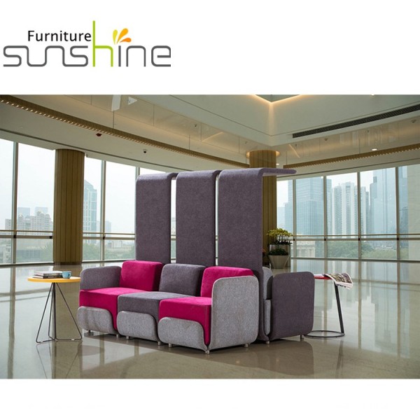 Wholesale Salon Furniture Waiting Sofa Free Combination High Back Sofa Space Chair