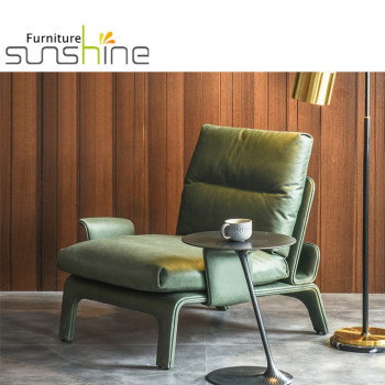 Ghế sofa tối giản hiện đại theo phong cách Bắc Âu Ghế bành da màu xám cho ghế khách sạn