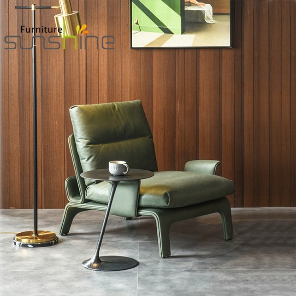 Armchair Italian Design Modern Leather Chaise Lounge Chairs For Hotel/home/office