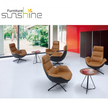 Chaise de conception douce de salon de chaise simple brune de chaise de sofa de dossier haut de ventes chaudes européennes
