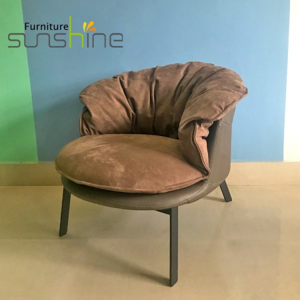Sunshine Living Room Furniture Modern Balcony Cloth Art Leisure Chair Fabric Chair