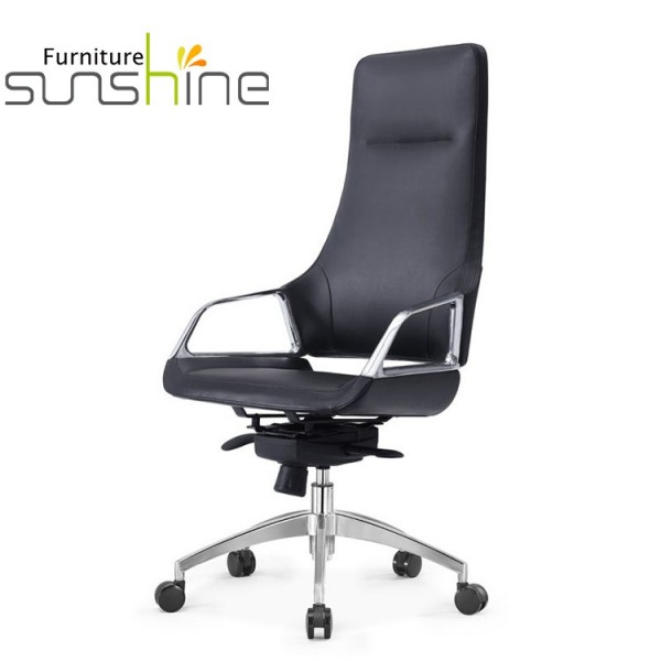 Modern Backrest High Back Swivel Chair Ceo President Boss Seating Synthetic Leather Chair