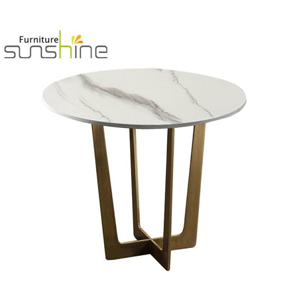Slate Marble Top End Table Round Top Coffee Tables Stainless Steel Coffee Tables For Living Room