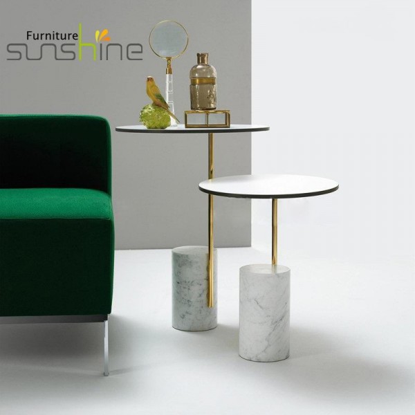 Modern Simple Design Fashional Design Side Table Coffee Marble Table Coffee Table With Metal Leg