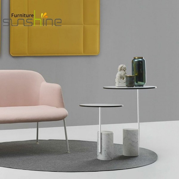 Modern Simple Design Fashional Design Side Table Coffee Marble Table Coffee Table With Metal Leg
