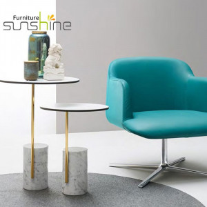 Einzigartige Couchtische Wohnzimmermöbel Kleiner runder Couchtisch aus Marmor für kleinen Raum