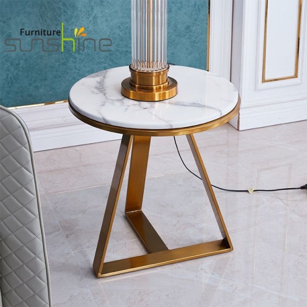 Classic Coffee Table Nesting Removable Set Ellipse Tea Table White Gold Leg Round Coffee Tables