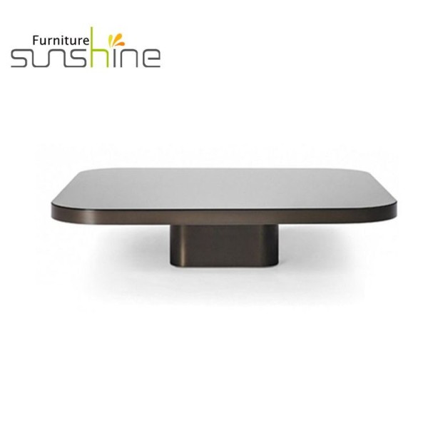 Marmer Grosir Set Meja Top End Table Custom Furniture Marble Square Coffee Table