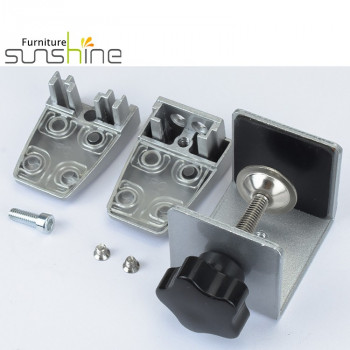 Sunshine Office Screen Glass Partition Bracket Clamp Aluminum Alloy Silver Desk Metal Clamp