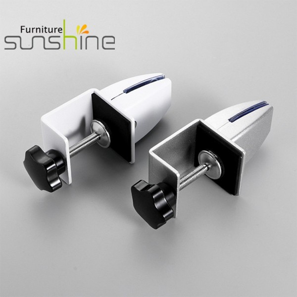 Sunshine Office Screen Glass Partition Bracket Clamp Aluminum Alloy Silver Desk Metal Clamp