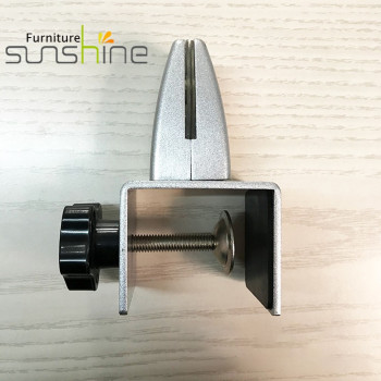Guangzhou Wholesale Aluminium Alloy Desk Screen Glass Clamp Desk Bracket Clamp Accessories