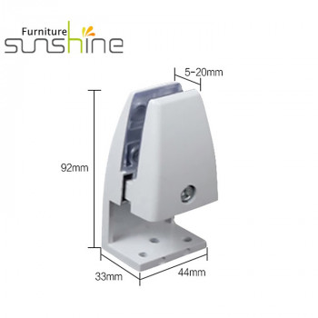 Factory Manufacture L-shaped Screen Clamp Aluminium Fixed Fitting Partition Glass Mounting Clamps