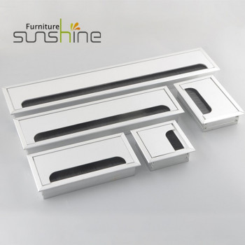 โต๊ะทำงาน เดสก์ท็อป แปรง Grommet สายเคเบิ้ล ออแกไนเซอร์ กล่อง อลูมิเนียมอัลลอยด์ Metal Grommet