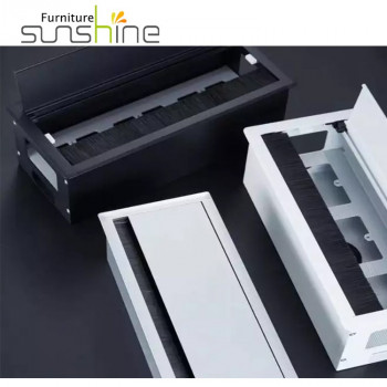 80*160mm Square Cable Grommet Organizer Desk Wire Grommet Brush Wire Hole Computer With Cover