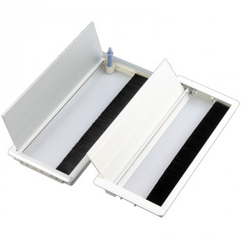 Silver Square Universal Cable Box Aluminum Cable Furniture Grommet Grommet Hole Cable Cover