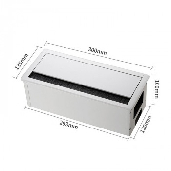 Computer Desk Wire Hole 40mm Flip Up Brush Office Power Strip Functional Rectangular Grommet