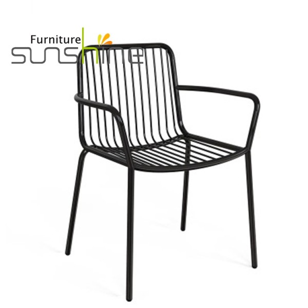 Modern Dining Arc Design Iron Wire Chair Hotel Furniture Dining Chair