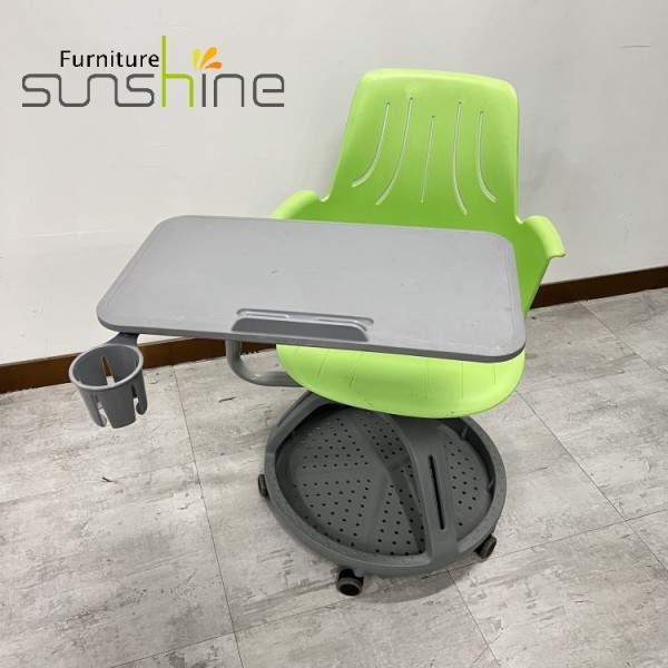 Bureau d'étagère d'étudiant d'école et chaise en plastique chaises de formation de noeud rotatif de 360 ​​degrés pour des enfants