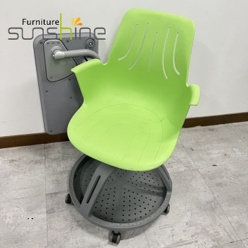 School Student Shelf Desk And Chair Plastic 360 Degree Rotatable Node Training Chairs For Kids