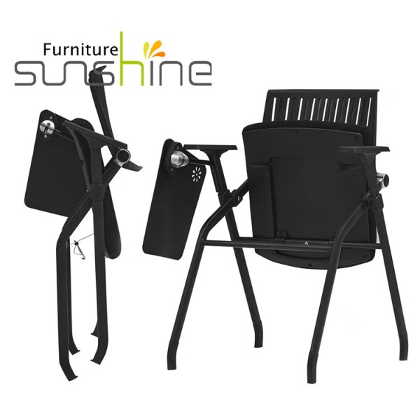 Guangzhou Wholesale Student Chair With Writing Pad Metal School Foldable Training Room Chair
