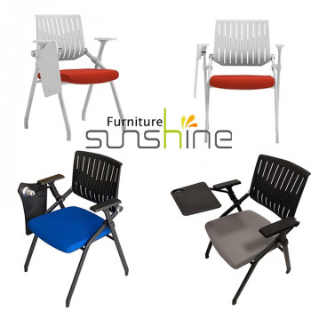 High School Furniture Classroom Chairs Folding Movable Student Training Chair With Tablet