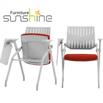 High School Furniture Conference Chair Library Student Training Chair With Writing Pad
