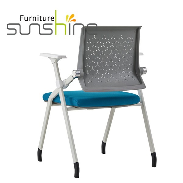 Modern Office Furniture Americana Fabric Folding Chair Office Chair With Wheels Sliding Armrest