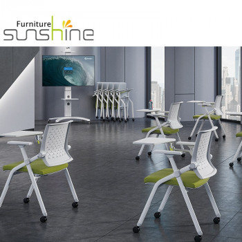 School Furniture Cheap And Comfortable Student Desk Training Chair With Wheels